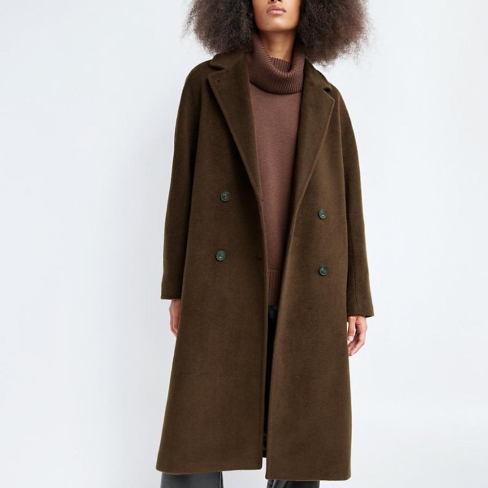 aritzia babaton brown slouch coat